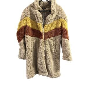 Women's Love Tree Winter Coat Jacket Size Large Teddy Bear Fur NEW Nwt
